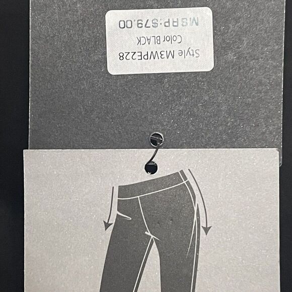 NWT Marc New York Black Faux Leather Spandex Pants Pull On Full Control - Picture 6 of 8